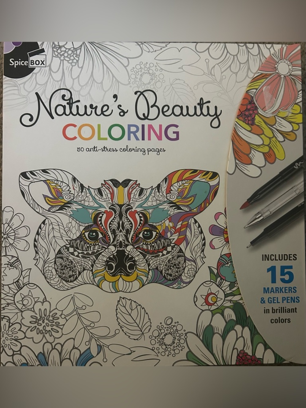 Spice Box Nature Beauty Coloring 50 anti-stress coloring pages